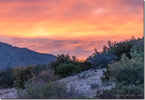 hillside sunset clouds Skull Valley AZ