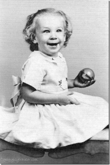 Gail Olmsted 18 months 1955 Studio in Illinois