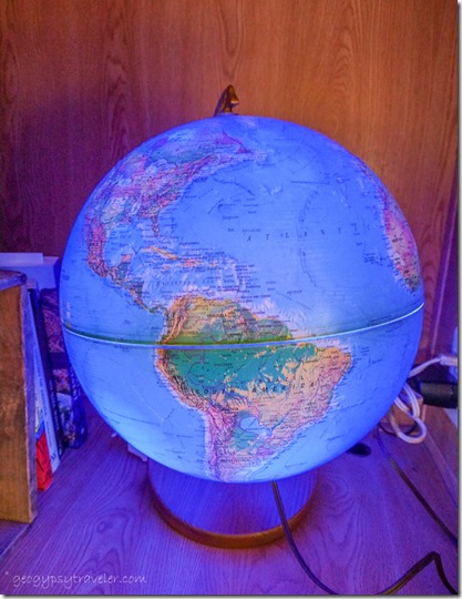 lit globe