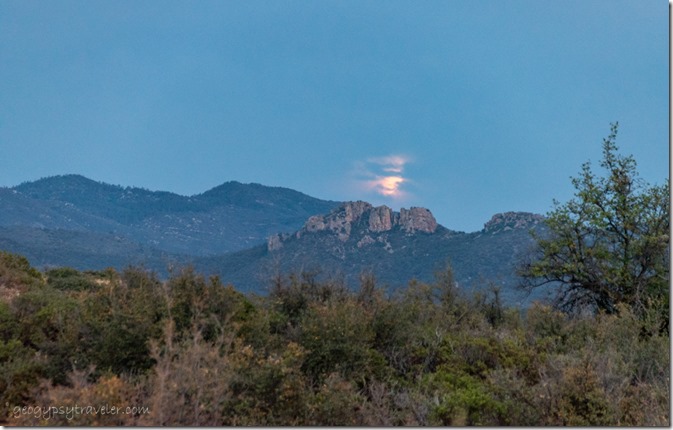 Bradshaw Mts full moon rise Skull Valley AZ