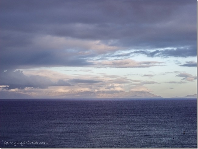 Sunset E across False Bay from Moonglow B&B Glen Cairn Cape Pennisula South Africa