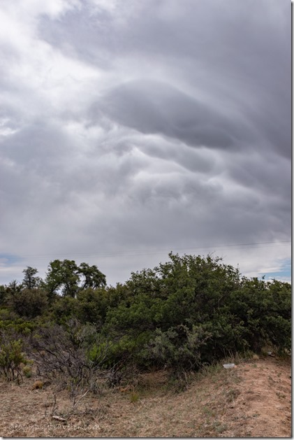 berm trees mammatus clouds Skull Valley AZ