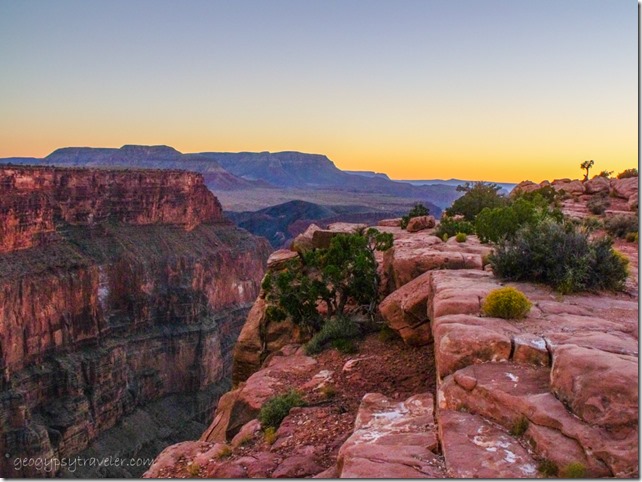 Sunset over Tuweep overlook Grand Canyon National Park Arizona