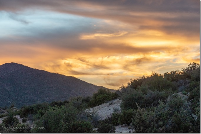 grass brush mt sunset clouds Skull Valley AZ
