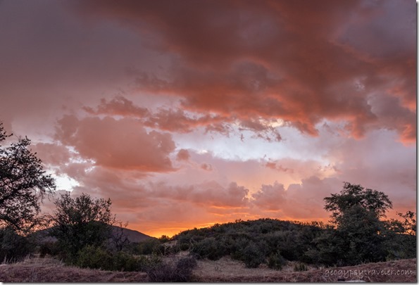 sunset clouds Skull Valley AZ