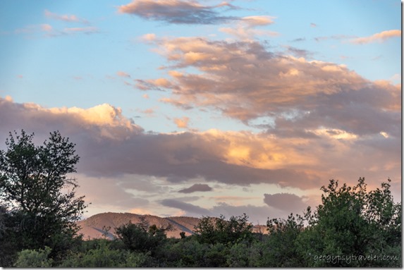 trees Bradshaw Mts sunset clouds Skull Valley AZ