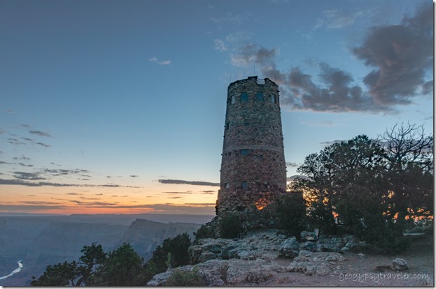 sunrise Desert View Watchtower South Rim Grand Canyon National Park Arizona