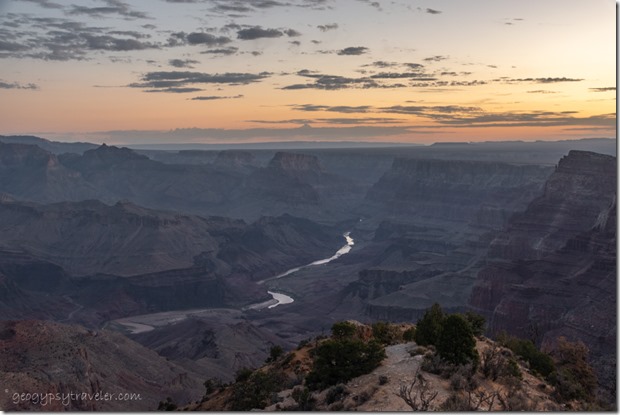 canyon Colorado River sunrise Desert View Watchtower South Rim Grand Canyon National Park Arizona
