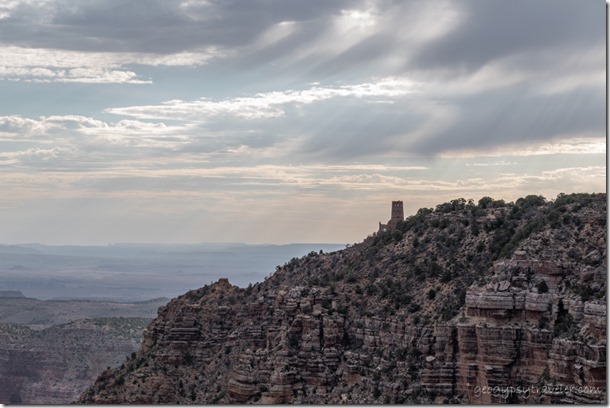 Watchtower from Navajo Point South Rim Grand Canyon National Park Arizona