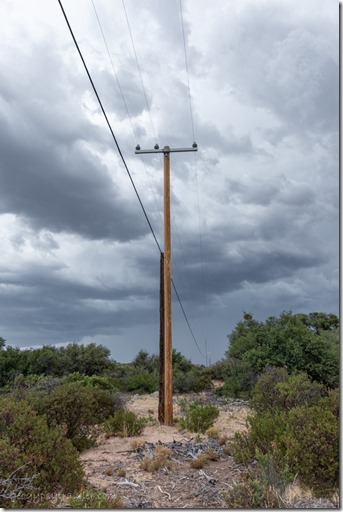 electric poles storm clouds Skull Valley AZ