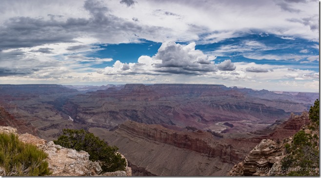 canyon river West & North clouds Lipan Point South Rim Grand Canyon National Park Arizona