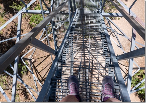 going down Grandview lookout tower Kaibab National Forest Arizona