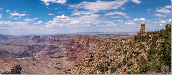 canyon Colorado River clouds Desert View Watchtower South Rim Grand Canyon National Park Arizona