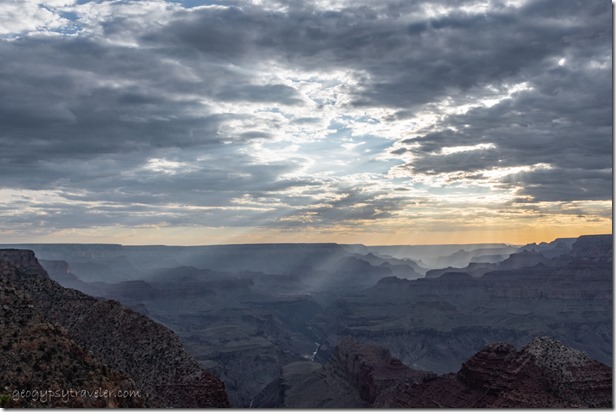 canyon river sunrays clouds Desert View South Rim Grand Canyon National Park Arizona