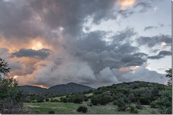 Brushy Mt sunset clouds Skull Valley AZ