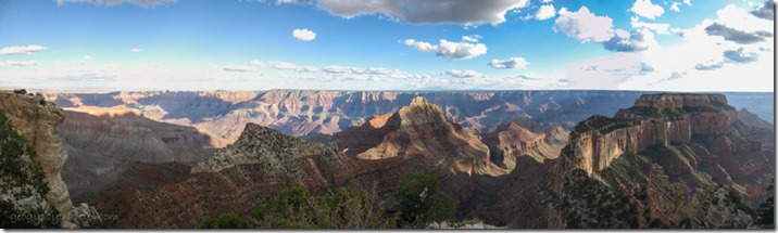 View SSE from Cape Royal Walhalla Plateau North Rim Grand Canyon National Park Arizona Pano
