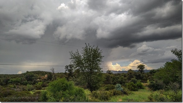 view E stormy sky Skull Valley AZ