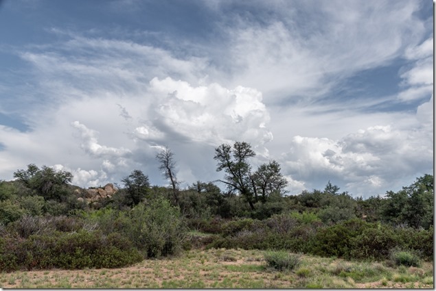 view E clouds Skull Valley AZ
