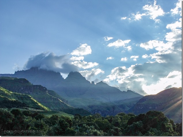 Mt view from Monks Cowl camp Drakensburg KwaZulu-Natal South Africa