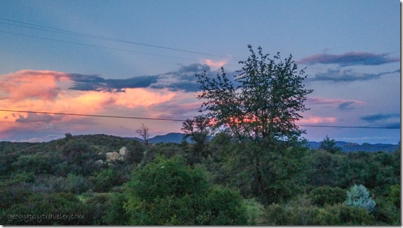 reverse sunset clouds Skull Valley AZ