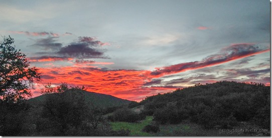 view W sunset clouds Skull Valley AZ