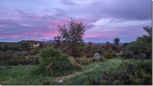 view E sunset clouds Skull Valley AZ