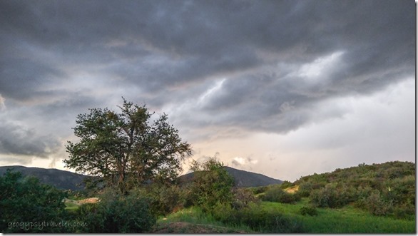 view W presunset clouds Skull Valley AZ