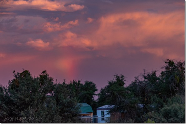 trees sunset clouds rainbow Skull Valley AZ