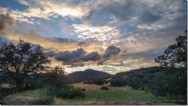 view W sunset clouds Skull Valley AZ