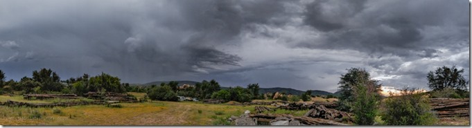 view S stormy sky Skull Valley AZ