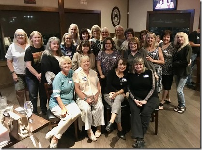 Gals night out group shot 50th reunion