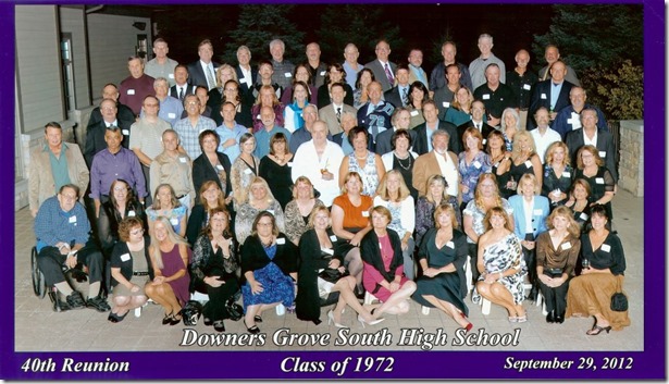 Class of 1972 at 40th reunion Bolingbrook Country Club IL