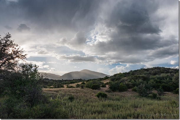 Late light clouds Brushy Mt Skull Valley AZ