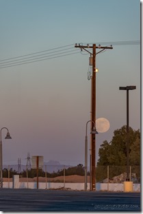 light poles full moon Quechan prkg lot border Mexico