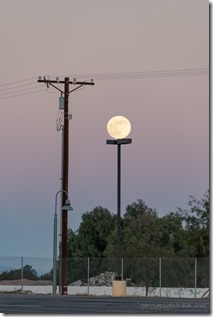 light poles full moon Quechan prkg lot border Mexico