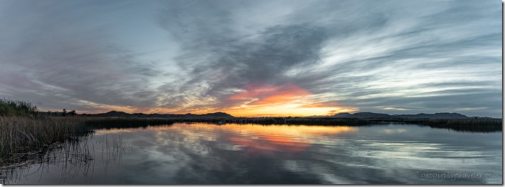reflection sunset clouds Mittry Lake Yuma AZ