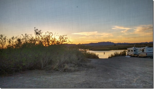 sunset window view Mittry Lake Yuma AZ