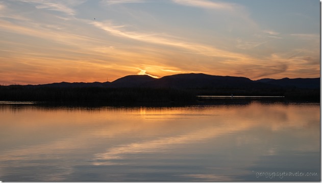 reflection mts sunset clouds Mittry Lake Yuma AZ