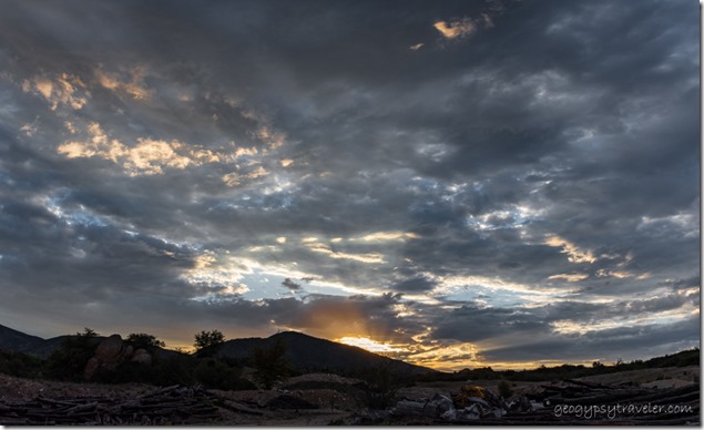 mt sunset clouds rays Skull Valley AZ Pano