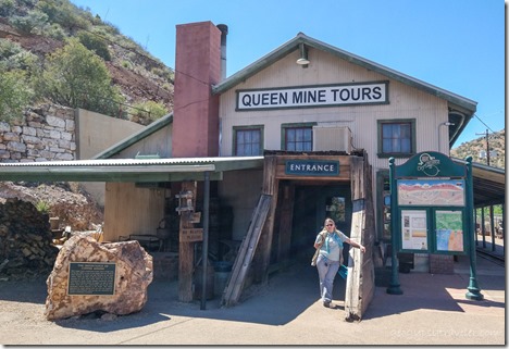Cynthia Copper Queen Mine tour bldg Bisbee AZ