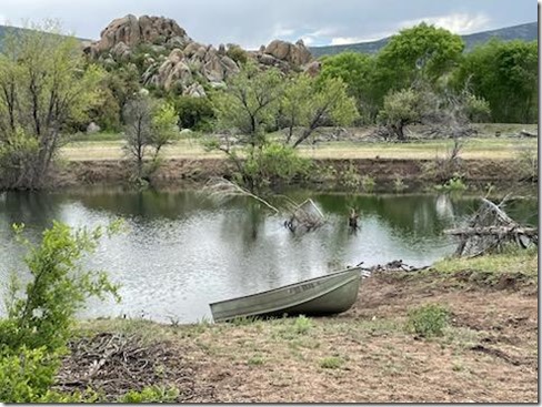 row boat pond Skull Valley AZ by Gypsy