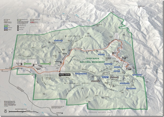 Chiricahua NM map