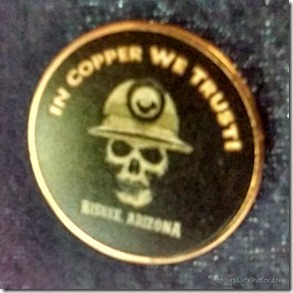 Copper Queen Mine hat pin