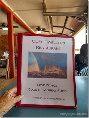 menu Cliff Dwellers SR89A Hatch AZ