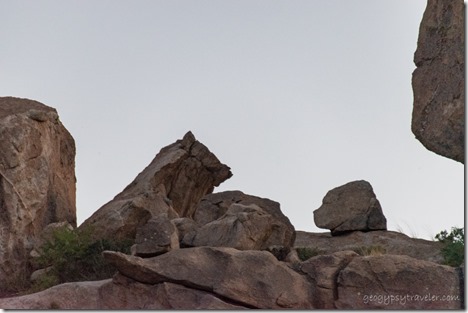 boulder shadows Indian Breaad Rocks BLM Bowie AZ