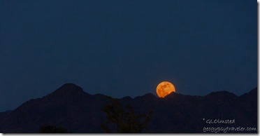 full moon rise New Water Mts La Posa South BLM LTVA Quartzsite AZ