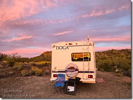 RV reflection sunset clouds Alley Rd BLM Ajo AZ
